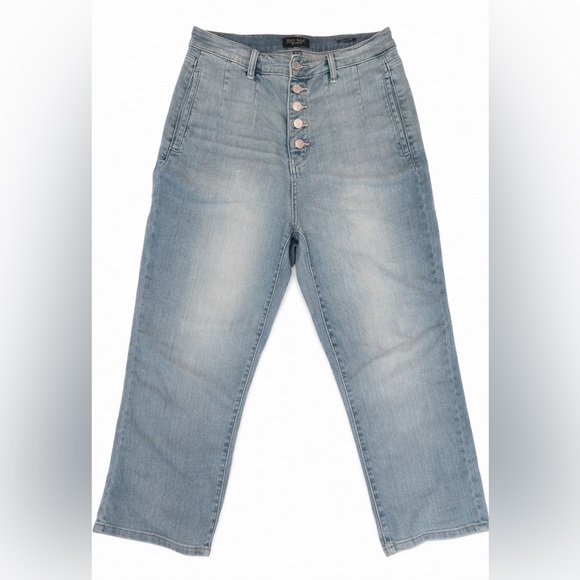 Judy Blue Denim - Judy Blue Light Blue High-Rise Cropped Wide-Leg Denim Jeans